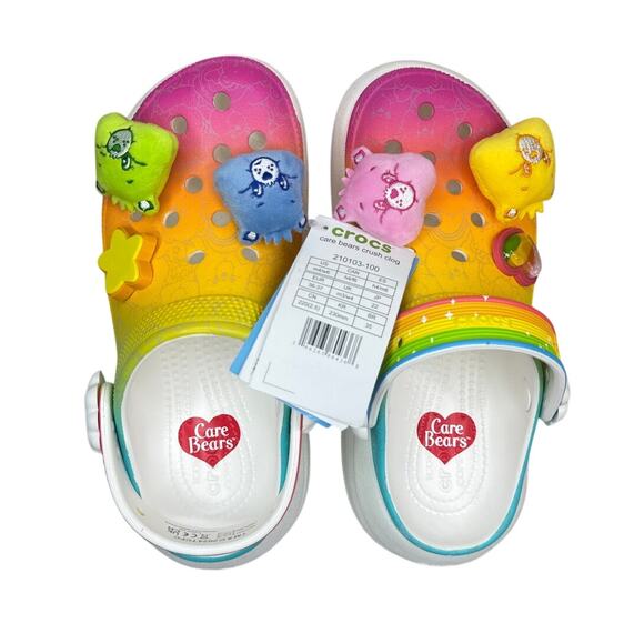 Crocs Classic Crush Clog Care Bears 'Rainbow' M Size 4/W Size 6 (210103-100) - Picture 7 of 9
